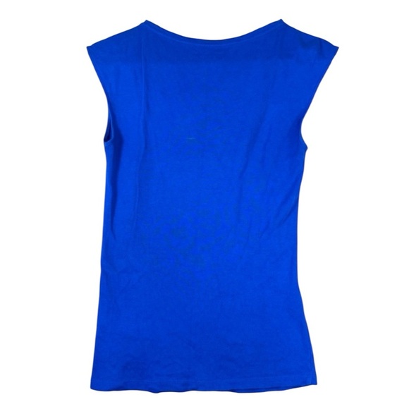 Ann Taylor Blue Tank Top with Gold Zipper Detail - Picture 5 of 9